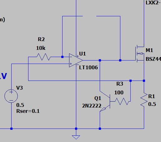 Opamp current regulator suffers overshoot in led current | Electronics ...