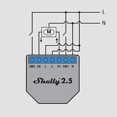 Shelly 2.5 as pulse relay to switch existing dimmer