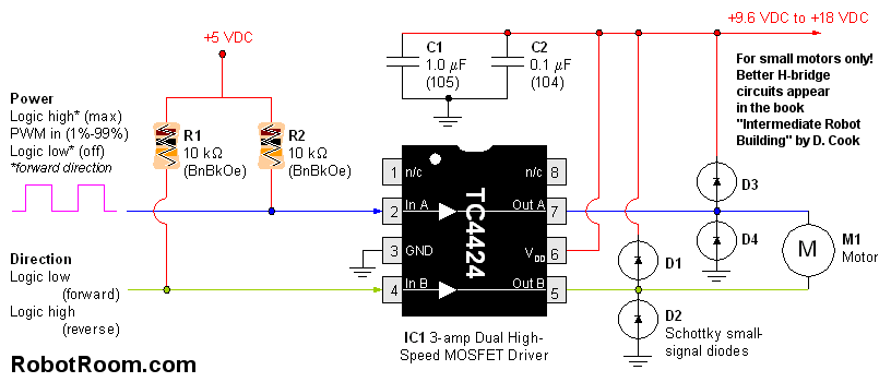 Tc4424 схема включения